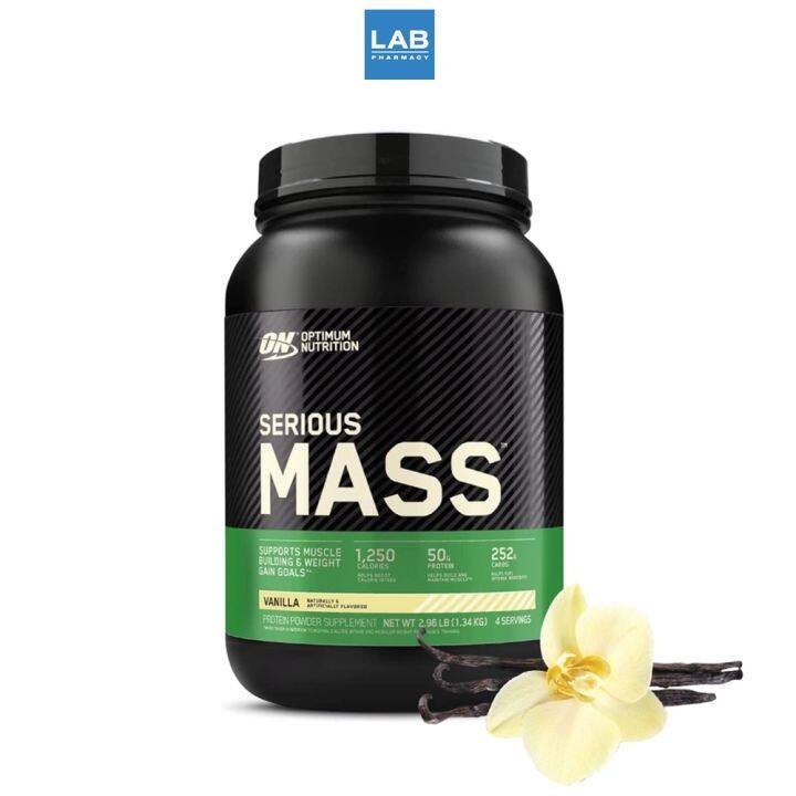 optimum-nutrition-serious-mass-vanilla-3lb-ออพติมั่ม-นูทริชั่น-ซีเรียส-แมส-เวท-เกนเนอร์-วานิลา-3-ปอนด์-เวย์โปรตีน-สูตร-เพิ่มน้ำหนักรสวนิลา