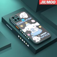 JIUMOO เคสสำหรับ Infinix Smart 6 HD Smart 6 Plus พร้อมด้วยการ์ตูนมีน้ำค้างแข็งโปร่งใสกระต่ายลอเรลเคสแข็งขอบด้านข้างเคสซิลิโคนรูปสี่เหลี่ยมฝาหลังเต็มรูปแบบเคสป้องกันเคสมือถือกันกระแทกกล้องดีไซน์ใหม่