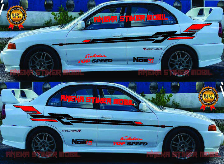 Stiker Mobil Mitsubishi Lancer Evo 4 Stiker Cutting Lancer Model Racing
