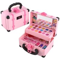 Kids cosmetics game box Princess makeup girl toy game set Washable non-toxic lipstick eye shadow safety girl toy set gift