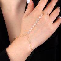 [COD] BZ1611 cross-border and hot-selling bracelet ring integrated pearl chain set combination female