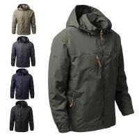 Men Windbreaker Military Field Jackets Outerwear s Tactical Waterproof Pilot Coat Hoodie Hunting Army Clothes