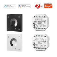 Tuya ไฟหรี่ Triac Zigbee สวิตช์เปิดปิด AC 110V 220V 360W 2.4G โทรศัพท์หน้าจอสัมผัสไร้สายสำหรับ Alexa Google Home