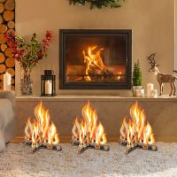 Lennie1 Easter Artificial Fire Decor Creative Modeling Christmas Cardboard Campfire Festival Atmosphere Scene Layout for Outdoor Camping