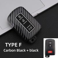 New Carbon ABS 2/3/4 Button Car Key Case Cover For Toyota RAV4 Highlander Avalon Sequoia Tundra Tacoma 4Runner Land Cruise Prius Key Chains