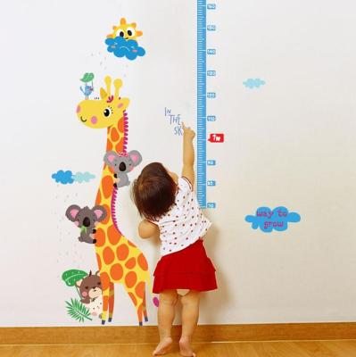 Kids hoogte grafiek muursticker interieur giraf hoogte heerser decoratie kamer decals muur art sticker wallpaper HM19002