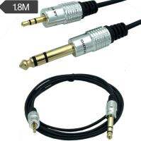 LBSC 1.8m Adapter Cable M/M 3.5mm Mini Jack Male to 6.35mm 1/4" Plug Male TRS Stereo Audio Cord Cables