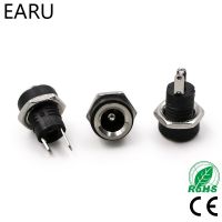 10Pcs 3A 12v For DC Power Supply Jack Socket Female Panel Mount Connector 5.5mm 2.1mm Plug Adapter 2 Terminal Types 5.5*2.  Wires Leads Adapters