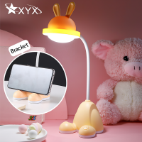 Portable LED Desk Lamp Foldable Cute Cartoon Desk Lamp USB Recharge LED Kawaii Reading Light Eye Protective Colorful Night Light