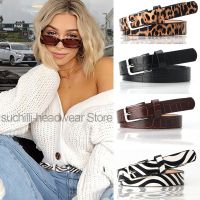 Fashion Leopard Leather Women Belt Print Waist Belt PU Leather Metal Buckle For Ladies Dress Jeans Zebra Pattern Waistband