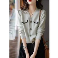 COD SDFGERTYTRRT Cardigans Womens Apring New Long Sleeve Large Size Fashion Korean Style OL Commuting Kinitted Top