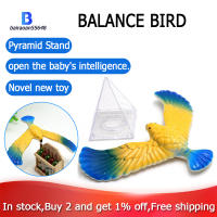 Magic Balancing Bird Science Desk Toy Balancing Eagle Novelty Fun Children Learning Gift Kid Educational Toy with Pyramid Stand,Random Color