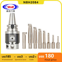 SENO NBH2084 Fine Boring Head BT30 BT40 NT30 NT40 C20 MT5 MT SK30 SK40 R8 BT50 NT50ผู้ถือเครื่องมือ8Pcs Boring Tool Rod