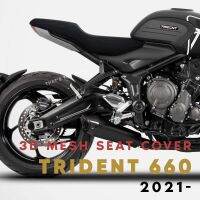 สำหรับตรีศูล660 Trident660 2021อุปกรณ์เสริมมอเตอร์ไซค์เบาะครอบที่นั่งลดการกระแทก3D ตาข่ายยืดหยุ่นป้องกันอานผ้าไนล่อน