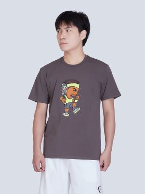 Wayfinder Sports Nadal Cartoon Cotton T-Shirt Short Sleeve Tennis Top Tennis Clothes Tennis Suit Summer