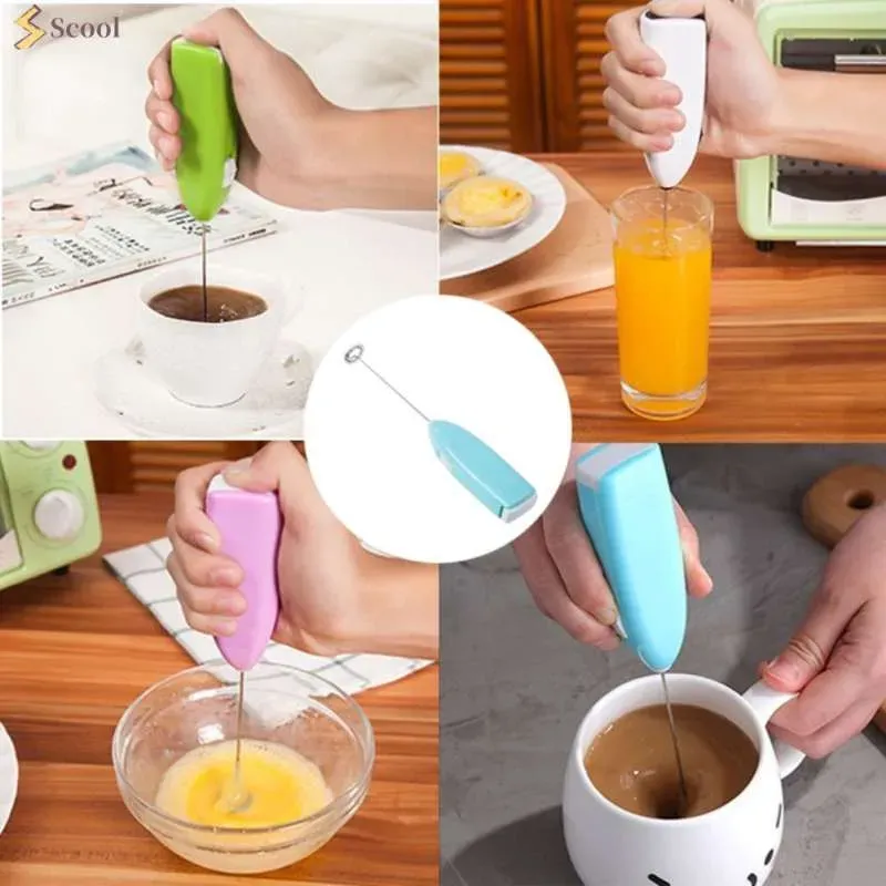 Mini Hand Mixer Milk Frother Electric Foamer for Egg Beater Mix Fruit Juice  Drink Coffee Mixer Stick