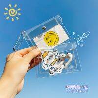 ✎ Simple Coin Purse Fashion Transparent Waterproof PVC Photo Card Wallet Cute Girls Keychain Snap Clear Money Organizer Pouch New