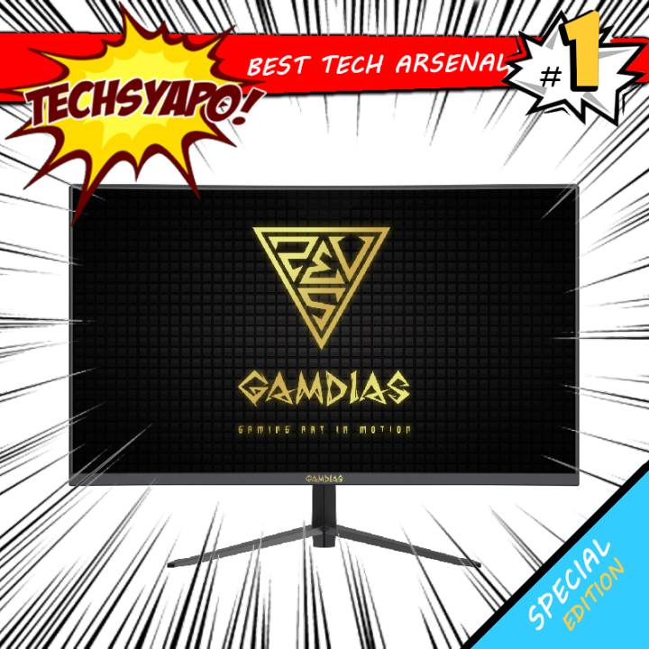 Gamdias Atlas HD24C 24″ 165hz 1ms VA Curved | Lazada PH