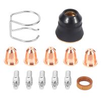 13Pcs Plasma Cutter Torch S45 Accessory Kit Electrodes Nozzle Tips Spacer Guide Retaining Cap Gas Diffuser Plasma Cutting Torch Consumables Kit