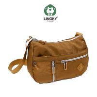 LINGKY PY9719 : กระเป๋าสะพายผ้าร่มขนาดกลาง กันน้ำ / Water resistant crossbody bags