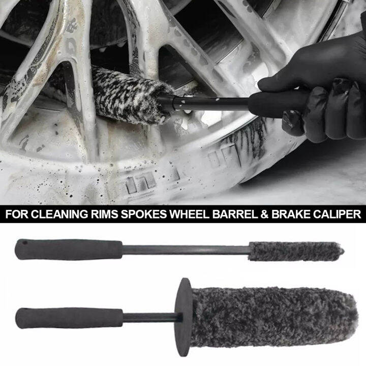 BC Car Fiber Brush Grey Microfiber Premium Wheels Brush With NonSlip