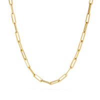 【CW】2021 Hot Fashion Paperclip Link Chain Women Necklace Stainless Steel Gold Color Chain Necklace For Women Men Jewelry Gift