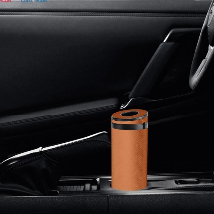 car-tissue-cylinder-holder-round-container-dispenser-tube-for-auto-wear-resistant-faux-leather-with-safety-hammer-design-newcomer