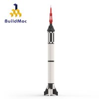 BuildMoc Space Mercury-Redstone Carrier Rocket Building Blocks Set Explore Launch Vehicle Bricks Toys For Children Birthday Gift