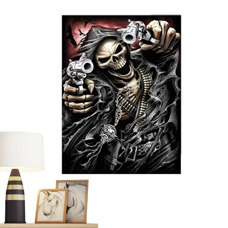 Skull Wall Decor 3D Skull Stereoscopic Painting Halloween Skull ...