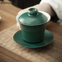 1pc Chinese Tea Ceremony Customized Yixing High-end Tea Pot Master Hand-carved Ceramic Teapot Collection Green Clay Kettle