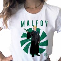 เสื้อยืดผ้าฝ้ายฤดูร้อนใหม่ Anime Draco Malfoy เสื้อพิมพ์เสื้อยืดสุภาพสตรี Cal พื้นฐาน O-คอเสื้อสีขาวแขนสั้นผู้หญิง Tshirt,drop Ship