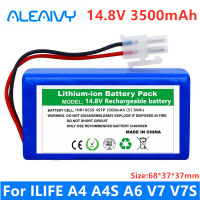 100New Original 14.8V 3500mAh li ion Rechargeable ILIFE A4 A4s V7s A6 V7s plus Robot Vacuum Cleaner iLife battery