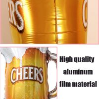 5pcsset Foil Balloon Liquor Mug Balloons Cheers Champagne Balloons Foil Birthday Balloons Party Set Balloons