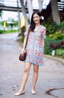 Chic No.9 - Boho Peacock Dress ?ปัดซ้ายที่รูปเพื่อดูขนาดสินค้า