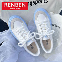 RENBEN สีขาวขนาดเล็กรองเท้าผ้าใบสดหญิง2022ใหม่ Breathable Original Casual น้ำหนักเบานักเรียน Board Shoes