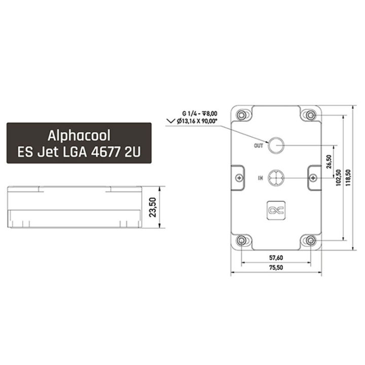 alphacool-es-jet-cpu-water-block-สำหรับ-in-socket-lga-4677โปรเซสเซอร์2u-server-และ-workstation-system-cooler-amd-sp5-lga-6096