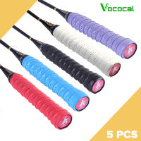 ✳ Vococal 5 PCS Anti-slip Perforated Sweat Absorbent Tennis Squash Badminton Racket Battledore Overgrip Fishing Rod Bike Bar Grip Tape (SG)