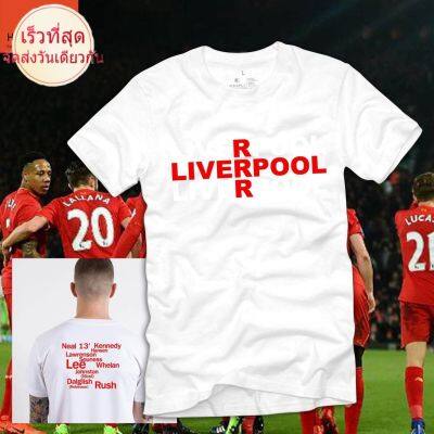 Lo-Fi เสื้อยืดผู้ชาย เสื้อยืดคอกลม ลาย ลิเวอร์พูล LIVERPOOL สำหรับ ชาย หญิง ผ้าCotton สีพื้น ดำ ขาว ขนาด ใส่สบาย เสื้อหS-5XL