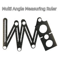 ❡☾☼ 3/5 Hole Multi Angle Measuring Ruler Aluminum Folding Positioning Ruler Tile Hole Locator Universal Angle Template 6 Fold Ruler