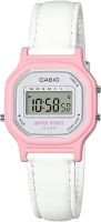 Casio Womens Vintage LA11WB-1 Sport Black Resin Band Watch White/Pink