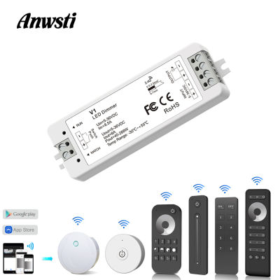 LED Dimmer 12V 24V PWM RF 2.4G Wireless Touch Remote Controller 5V 36V Smart Wifi Dimmer Switch for Single Color LED Strip Light