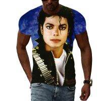 2023New Michael Jackson Summer Mens T-shirt Harajuku Oversized Vintage Short Sleeve Print Casual Tshirts Fashion