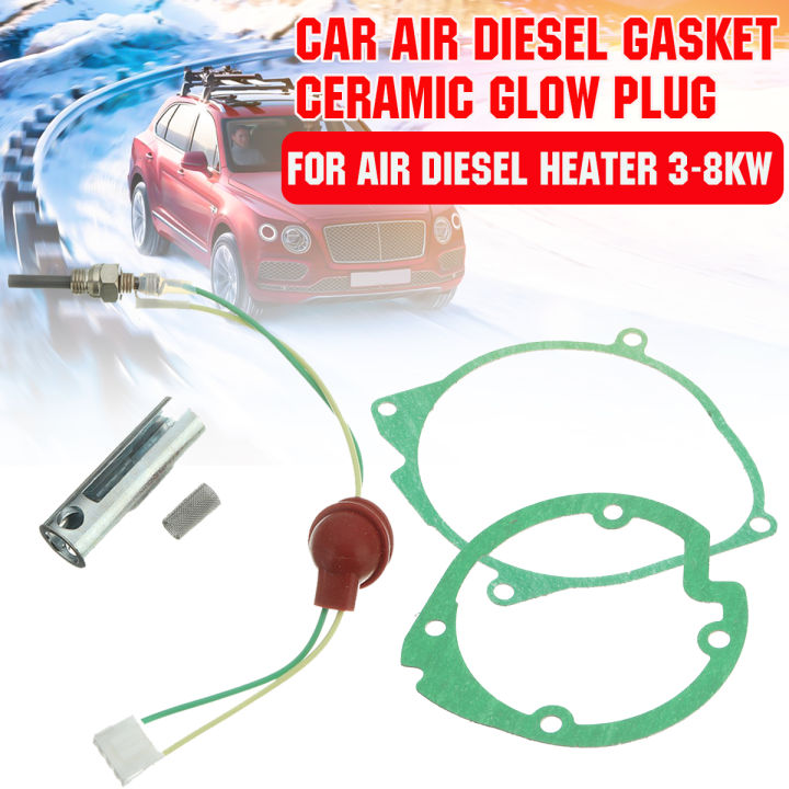 5pcs/set 12V 2KW/5-8KW Air Diesel Parking Heater Ceramic Pin Glow Plug  w/Gaskets Kit For Webasto Eberspacher Heaters
