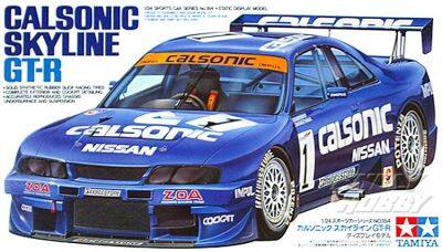 Tamiya 24184 124สำหรับนิสสัน Calsonic Skyline GT-R รถแข่งรูปแบบการชุมนุมอาคารชุดของเล่นพลาสติกสำหรับกันดั้มงานอดิเรก DIY