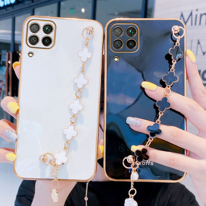 jiefie-เคสโทรศัพท์-huawei-nova-5t-7i-3i-6-se-7-se-8-se-9-se-แฟชั่น-chrome-plated-tpu-soft-cover-สร้อยข้อมือเคสโทรศัพท์