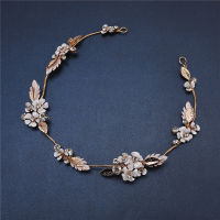 Leaf Flower Headband for WomenHair Jewelry Rhinestone Bridal Wedding Hair Accessories Party Bride Hairbands Bridesmaid Gift