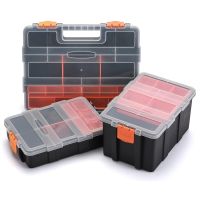 Plastic Portable Parts Toolbox Multi-Grid Combination Screw Storage Box Metal Parts Hardware tool Screwdriver repair tool box Tool Storage Shelving