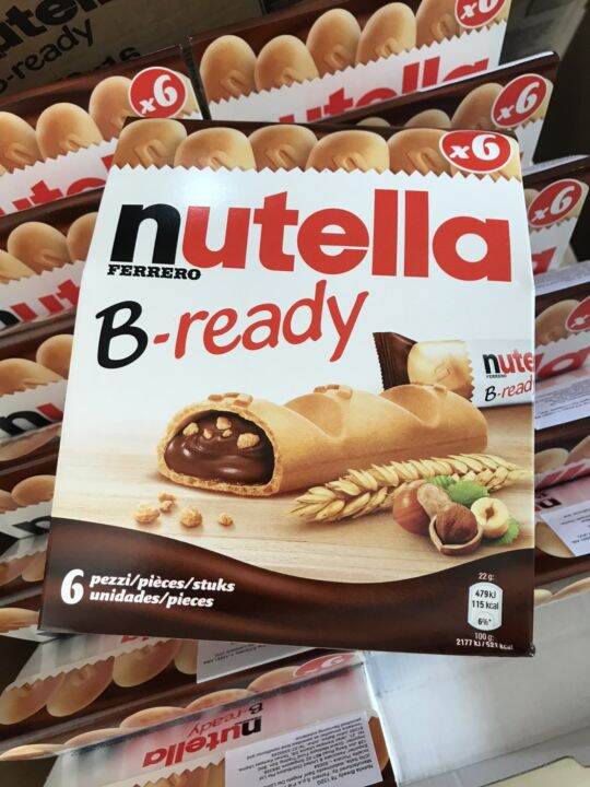 nutella-b-readyขนมนูเทลล่า-ขนมนูเทลล่าบี-นูเทลาบีเรดดี้-ขนาดกล่อง-6-ชิ้น-ขนมชอคโกแลต-ขนมช็อกโกแลต-nutellaแท้นำเข้า100