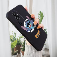 HP เคสสำหรับ OPPO Reno10 Pro + 5G เคสลายการ์ตูนตลก Lio &amp; Stitch เคสโทรศัพท์ของเหลวทรงสี่เหลี่ยมดั้งเดิมปลอกซิลิโคนกล้องคลุมทั้งหมดเคสป้องกันทนแรงกระแทก