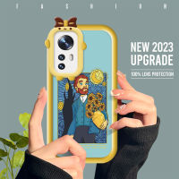 Xiaomi MI เคสโทรศัพท์12 Pro MI 12 12X MI เคส12Pro ภาพวาดสีน้ำมันครีเอทีฟเคสเลนส์โทรศัพท์มอนสเตอร์แบบนิ่มเคสฝาครอบป้องกันกันกระแทก